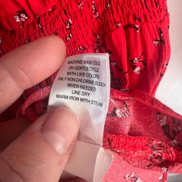 Kendall & Kylie Long Sleeve Red Cherry Blossom Romper Size Large - Picture 8 of 10